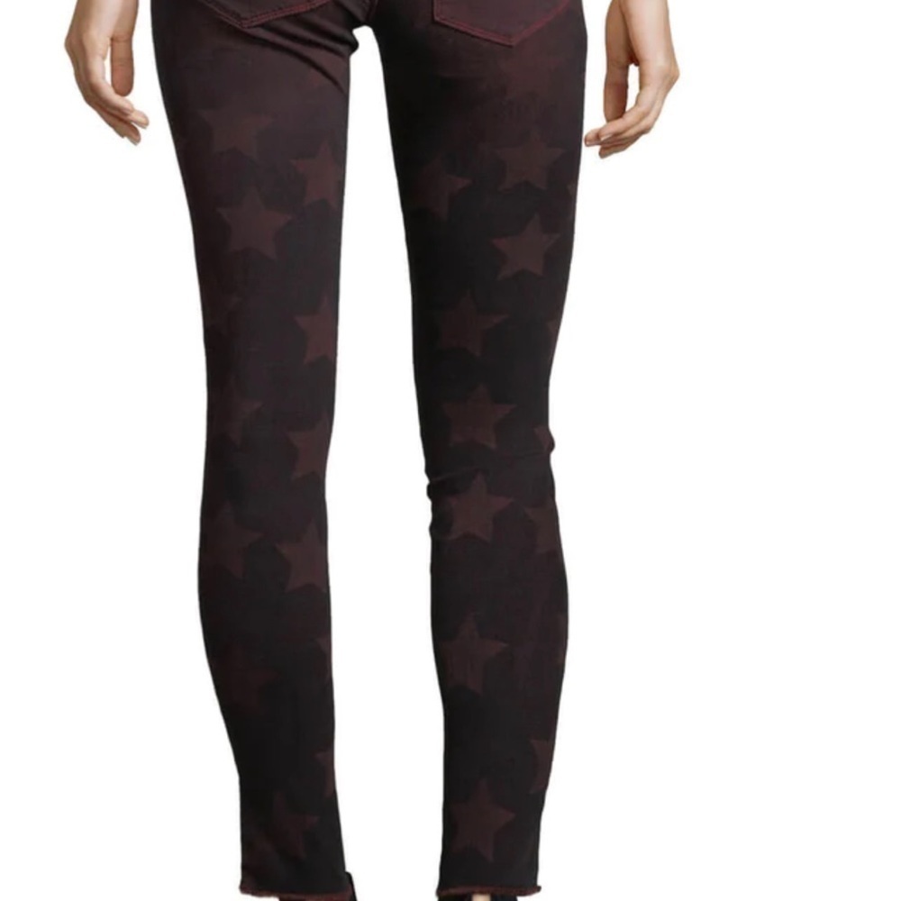 Etienne Marcel "Roos" jeans with star graphic print. Mid-rise; button-zip fly. - Picture 2 of 11